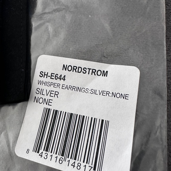 Nordstrom Shashi Whisper Earrings Silver NWT - Picture 5 of 6